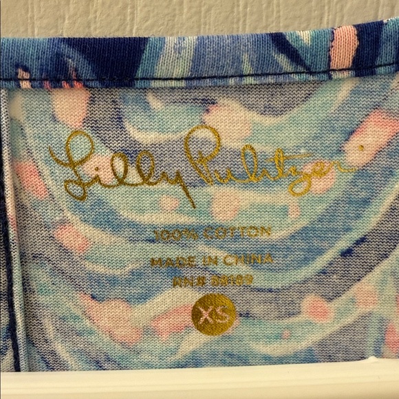 NWOT Lilly Pulitzer Blue and Pink Midi Dress - Picture 2 of 3